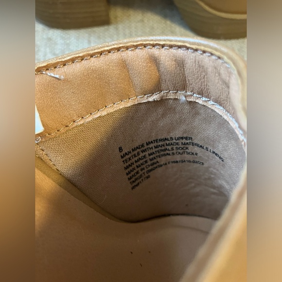 Tan brown leather clog wedges - Picture 5 of 6